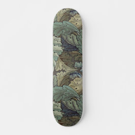 William Morris Acanthus Sage Blomma Blommig Botani Mini Skateboard Bräda 18,5 Cm