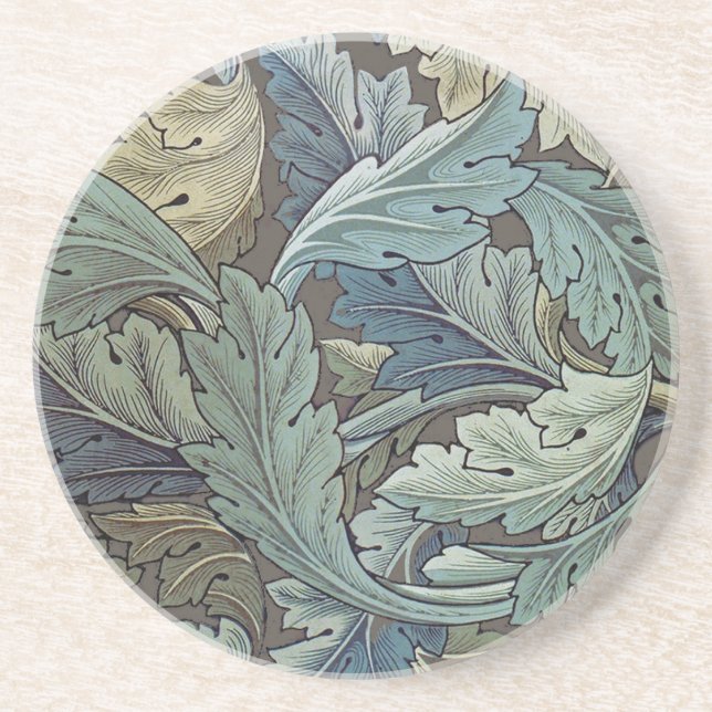 William Morris Acanthus Sage Blomma Blommig Botani Underlägg (Framsidan)