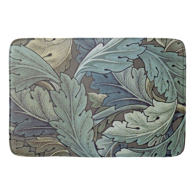 William Morris Acanthus Sage Flower Blommigt Botan Badrumsmatta (Framsidan)