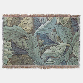 William Morris Acanthus Sage Flower Blommigt Botan Filt