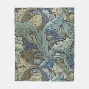 William Morris Acanthus Sage Flower Blommigt Botan Fleecefilt
