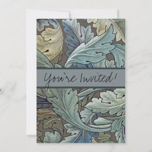 William Morris Acanthus Sage Flower Blommigt Botan Inbjudningar