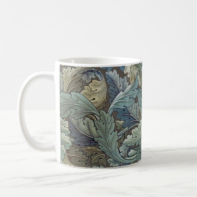 William Morris Acanthus Sage Flower Blommigt Botan Kaffemugg (Vänster)