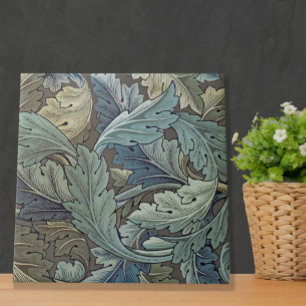 William Morris Acanthus Sage Flower Blommigt Botan Kakelplatta