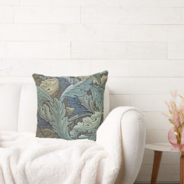 William Morris Acanthus Sage Flower Blommigt Botan Kudde