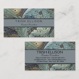 William Morris Acanthus Sage Flower Blommigt Botan Visitkort