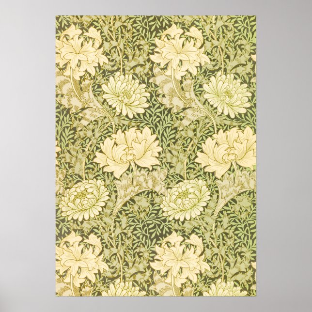 William Morris Acanthus Tapet Design Poster (Framsidan)
