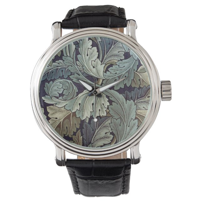 William Morris Acanthus Tapet Lövs Armbandsur (Framsida)