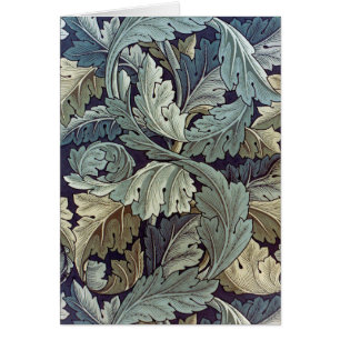 William Morris Acanthus Tapet Lövs Hälsningskort