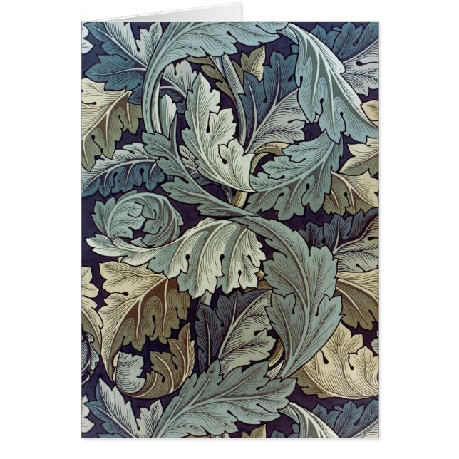 William Morris Acanthus Tapet Lövs Hälsningskort (Framsidan)