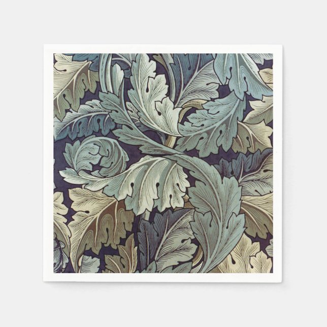 William Morris Acanthus Tapet Lövs Pappersservett (Framsidan)