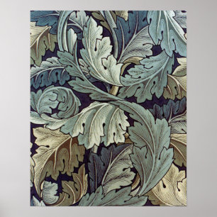 William Morris Acanthus Tapet Lövs Poster