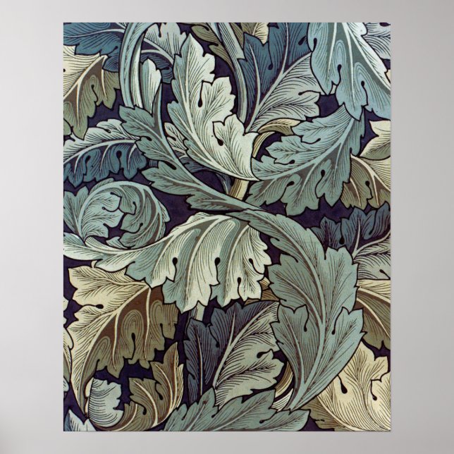 William Morris Acanthus Tapet Lövs Poster (Framsidan)