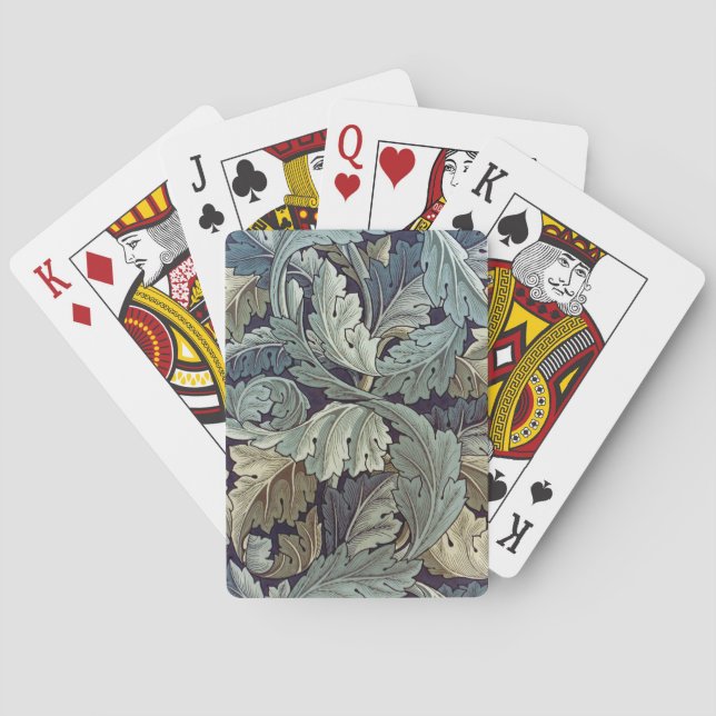 William Morris Acanthus Tapet Lövs Spel Kort (Baksidan)