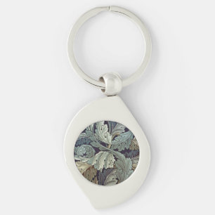 William Morris Acanthus Tapet Lövs Swirl Silverfärgad Nyckelring