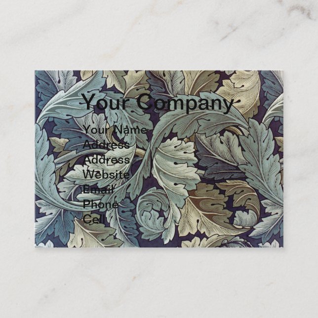 William Morris Acanthus Tapet Lövs Visitkort (Framsida)