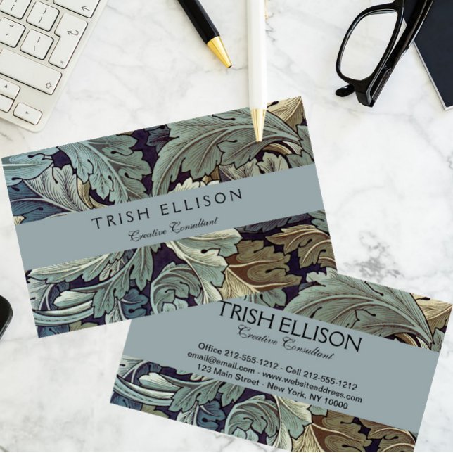 William Morris Acanthus Tapet Lövs Visitkort (Skapare uppladdad)