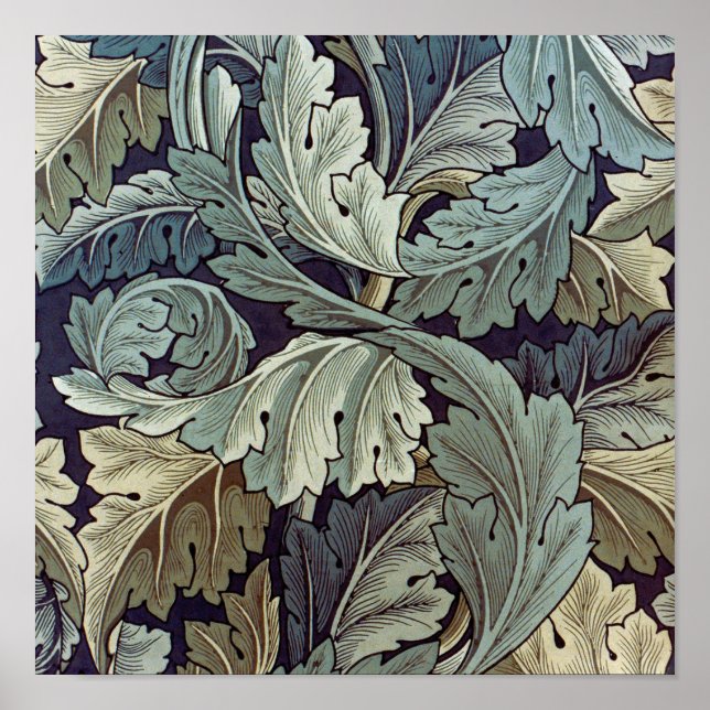William Morris Acanthus Wallpaper Leaves Poster (Framsidan)