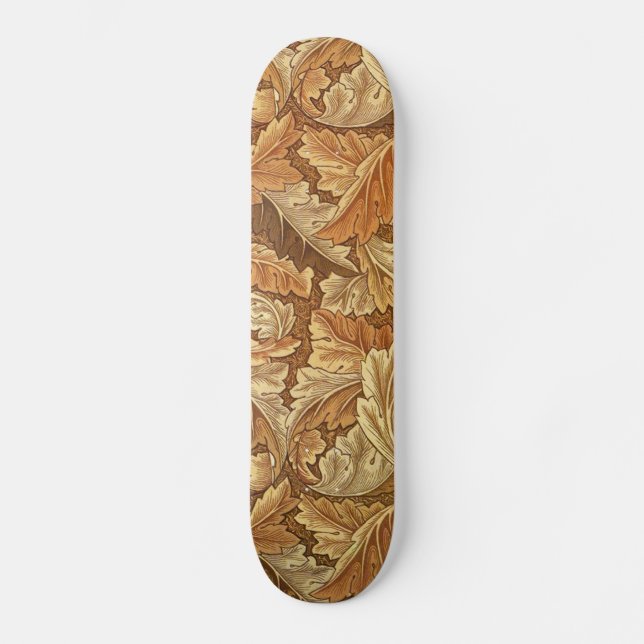 William Morris Acathus Brown Höst löv Skateboard Bräda 21,5 Cm (Framsida)