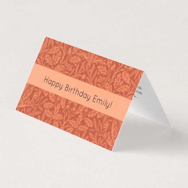 William Morris Acorn Tapet Nature Design Kort (Framsida)