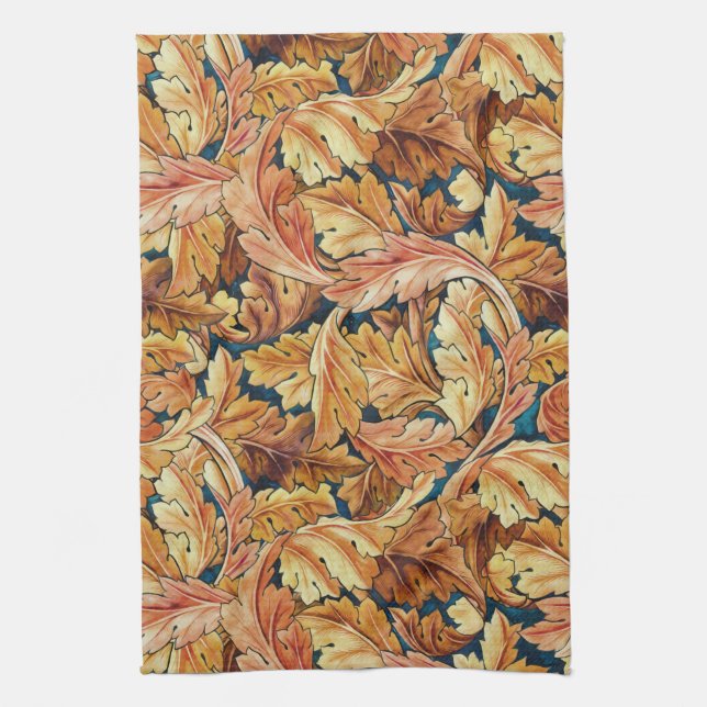 William Morris Akantusblad Höstmönster Kökshandduk (Vertikal)