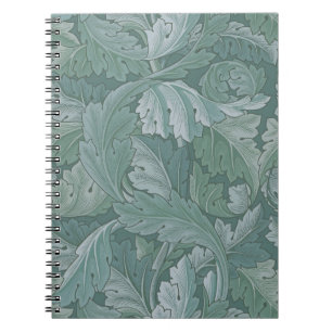 William Morris Akantusblad Tealblått Mönster Anteckningsbok