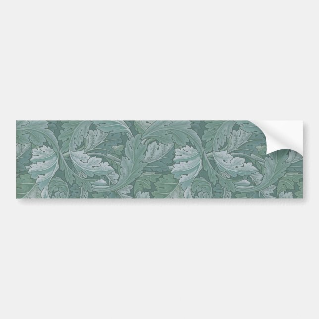 William Morris Akantusblad Tealblått Mönster Bildekal (Framsidan)