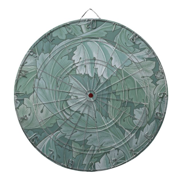 William Morris Akantusblad Tealblått Mönster Darttavla (Framsidan)