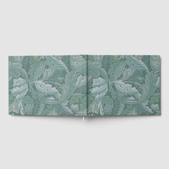 William Morris Akantusblad Tealblått Mönster Gästböcker (Full)