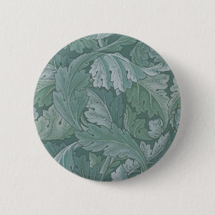 William Morris Akantusblad Tealblått Mönster Knapp