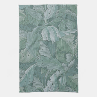 William Morris Akantusblad Tealblått Mönster Kökshandduk