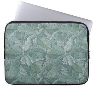 William Morris Akantusblad Tealblått Mönster Laptop Fodral
