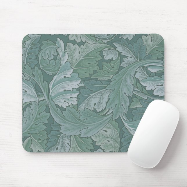 William Morris Akantusblad Tealblått Mönster Musmatta (Med mus)