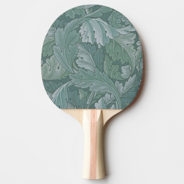 William Morris Akantusblad Tealblått Mönster Pingisracket (Framsidan)
