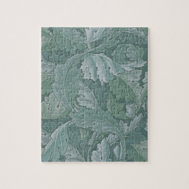 William Morris Akantusblad Tealblått Mönster Pussel (Vertikal)