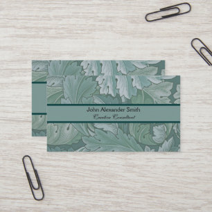 William Morris Akantusblad Tealblått Mönster Visitkort