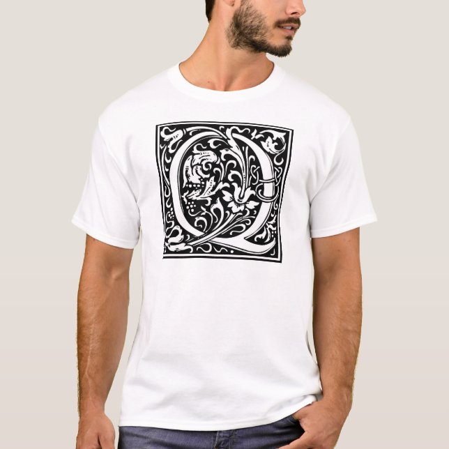 William Morris Alfabetet “Q” T Shirt (Framsida)
