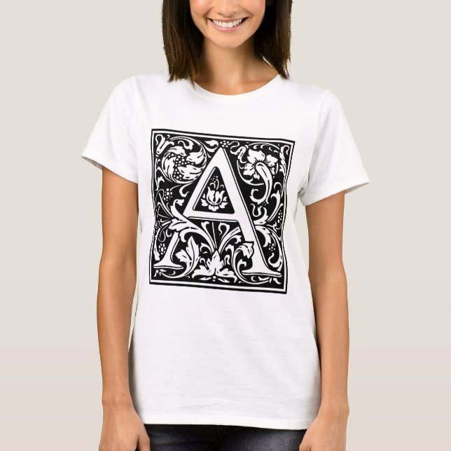 William Morris Alphabet ’A’ T Shirt (Framsida)