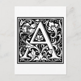William Morris Alphabet ’A’ Vykort