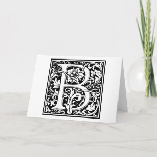 William Morris Alphabet "B" Anteckningskort