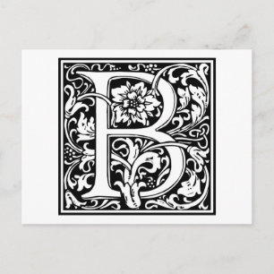 William Morris Alphabet "B" Vykort