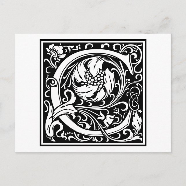 William Morris Alphabet ’C’ Vykort (Framsida)