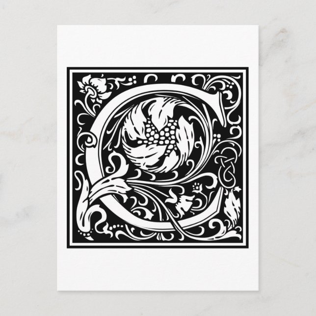 William Morris Alphabet ’C’ Vykort (Framsida)