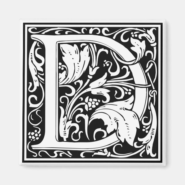 William Morris Alphabet ’D’ Magnet (Framsidan)