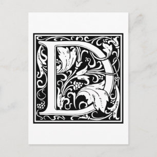 William Morris Alphabet ’D’ Vykort