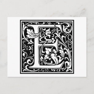 William Morris Alphabet ’E’ Vykort