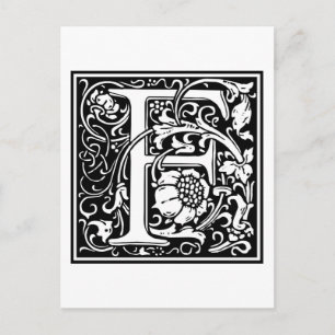 William Morris Alphabet ’F’ Vykort