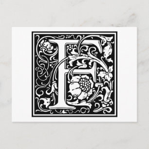 William Morris Alphabet ’F’ Vykort