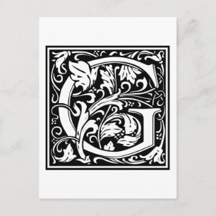 William Morris Alphabet ’G’ Vykort