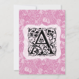 William Morris Alphabet Golden Lily Rosa Tack Kort